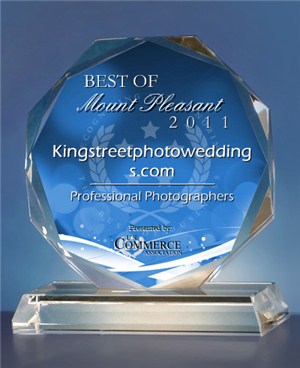 Kingstreetphotoweddings.com has been selected for the 2011 Best of Mount Pleasant Award in the Professional Photographers category by the US Commerce Association (USCA).