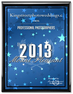 King Street Photo Weddings Professional Photographer Receives 2013 Best of Mount Pleasant Award For The Third Year In A Row